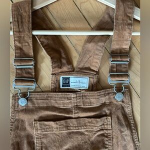 GAP Maternity Brown Corduroy Overall Jumpsuit
